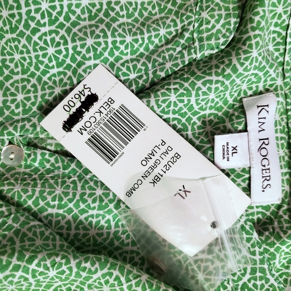 Kim Roger's Women's Dali Green Medallion Sleeveless Liano Top - Picture 5 of 5